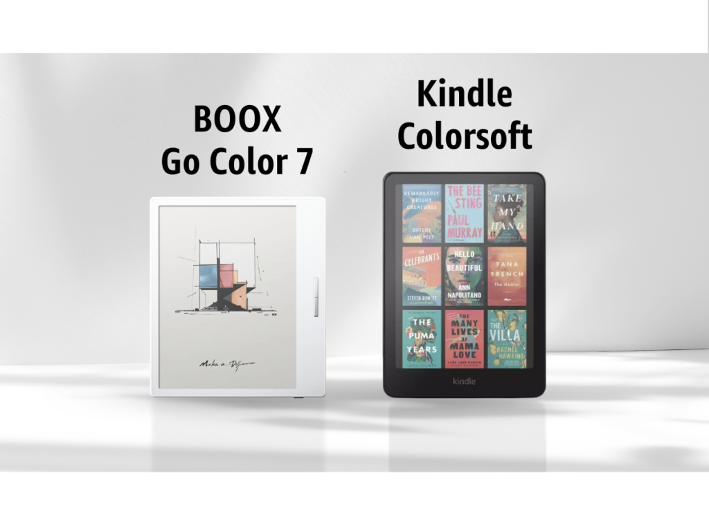 boox go 7 vs kindle colorsoft